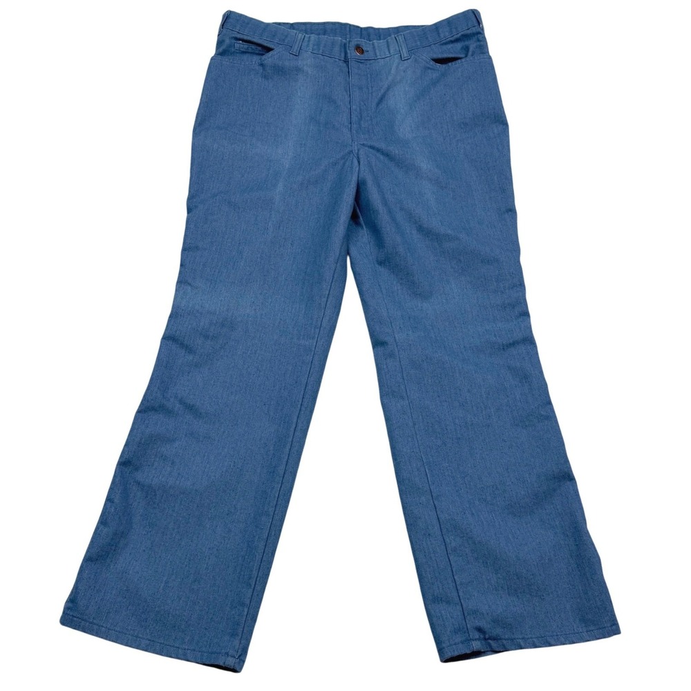 Marks Workwearhouse Blue Denim Pants 38x30 Poly Cotton Blend Utility‎ Y2K Retro
